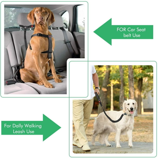 Dog Harness Black 2 in 1 Headrest Restraint Puppy Safety Adjustable Dog Car Harness and Tough Leash Accessories Cat Pet Walmart