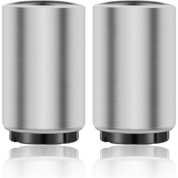 2PCS Automatic Beer Bottle Opener Magnetic Bottle Opener, Portable Push Down Draft Top Beer Can opener Beer Opener Magnetic Bottle Cap Opener for Kitchen Home Bar Restaurant Household Men Gift-Silver