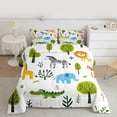 thumbnail image 2 of Castle Fairy Kawaii Giraffe Elephant Zebra Fox Twin Comforter Sets,Wildlife Bedding Set, 2 of 8