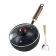 thumbnail image 3 of Iron Wok Frying Wok Pan sin recubrimiento Onicionamiento de inducción Hiradora olla de cocina china para el restaurante de cocina para acampar en casa Estilo B, 3 of 8