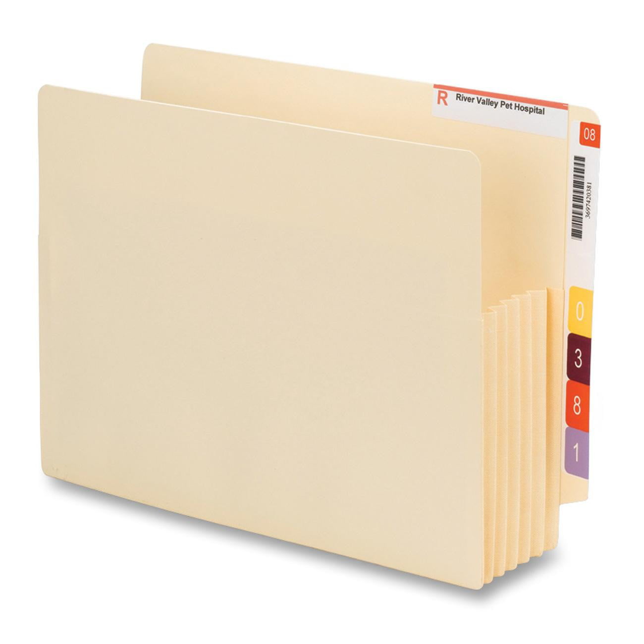 8.50" X 11" Smead 75175 Manila End Tab Convertible File Pockets Letter 
