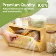 thumbnail image 2 of VUSIGN Bamboo Bread Box Acrylic Transparent Window Storage Container, Kitchen Countertop, 2 of 7