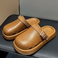thumbnail image 5 of hoksml Women Adjustable Buckle Perforated Platform Clog Mules Round Toe Slip On Casual Shose, 5 of 6
