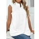 thumbnail image 3 of Camisas sin mangas,Camiseta sin mangas de verano para mujer, chaleco con cuello con botones, camisas casuales sin mangas, tecnología innovadora, 3 of 6