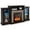 Dark Brown, variant on Costway Fireplace TV Stand with Led Lights & 18'' Electric Fireplace For 65" Wall-Mounted TV White