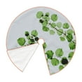 thumbnail image 3 of Bingfone Christmas Tree Skirt Mat Christmas Decoration Interior 48"-Watercolor Green Leaves, 3 of 8
