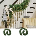 thumbnail image 1 of Xihbxyly Corona Navideña de Ratán con Luces Led Verdes, Decoración Navideña para Interiores y Exteriores, Efecto de Iluminación Cálida, Decoración para Fiestas En Hoteles y Tiendas, 180 X 4 Cm, 270 X, 1 of 7