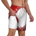 thumbnail image 3 of Picia Winter Christmas Snowflake pattern Mens Swim Trunks with Compression Liner Stretch Beach Shorts Quick Dry with Zipper Pockets No-Chafing Board Shorts-XX-Large, 3 of 9