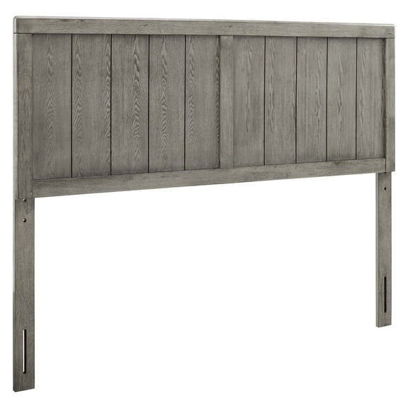 Robbie Wood Full Headboard - Modern Retro Design, Durable Construction, Gray Color - Enhance Your Bedroom Style