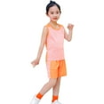 thumbnail image 2 of MHZLDYZ Boy Toddler Clothes Toddler Boys Girls Sleeveless Fashion Patchwork Color Breathable Mesh Cool Tops Shorts 2Pcs Sports Outfits Clothes Set Toddler Boy Short Sets Kids Clothes(Pink,140), 2 of 5