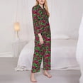 thumbnail image 3 of Hirioo Graffiti Tape for Women's Pajama Sets 2 Piece Pjs Women's Long-Sleeved Pajama Set Button Down Sleepwear,S-XXL-Medium, 3 of 7