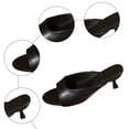 thumbnail image 5 of Rokment Womens Kittern Heels Mules Slides Dressy Sandals 2026 Fashion Casual Leather Open Toe Stiletto Low Heels Slip on Backless Dress Pumps for Ladies Summer Black Size 6, 5 of 6