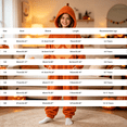 thumbnail image 3 of Coerni Unisex Kids Jack O Lantern Hooded Onesie Cozy Flannel Pumpkin Onesie Halloween Carnival Party Dress Up Outfit for Boys Girls, 3 of 4