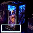 thumbnail image 5 of Sioweci DIY Book Nook Kit with Light Cyberpunk 3D Street View Model Miniature House Bookshelf Insert Decoration Future World Puzzle Building Dollhouse Kids Adults Girls Gift Blue, 5 of 13