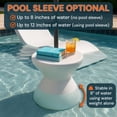 thumbnail image 3 of Mesa para sombrilla de piscina DUNNRITE ShadeTable blanca de 95 lb, 3 of 7
