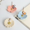 thumbnail image 3 of Handmade Cherry Blossom Incense Stick Holder or Incense Burner Holder, Resin Flower Shaped with Animal Ash Catcher Inscent Tray and Decorative Gift Home Decor, 3 of 9