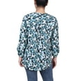 thumbnail image 3 of NY Collection Women's Petite Long Roll Tab Sleeve Pintuck Front Blouse, 3 of 4