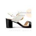 thumbnail image 4 of BLISSFUL STEP Slingback Block High Heel Sandals for Women Black 6, 4 of 7