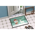 thumbnail image 2 of Carolines Treasures CK2059JMAT White Spot Bull Terrier Snowman Christmas Door Mat Indoor Rug or Outdoor Welcome Mat, 2 of 4
