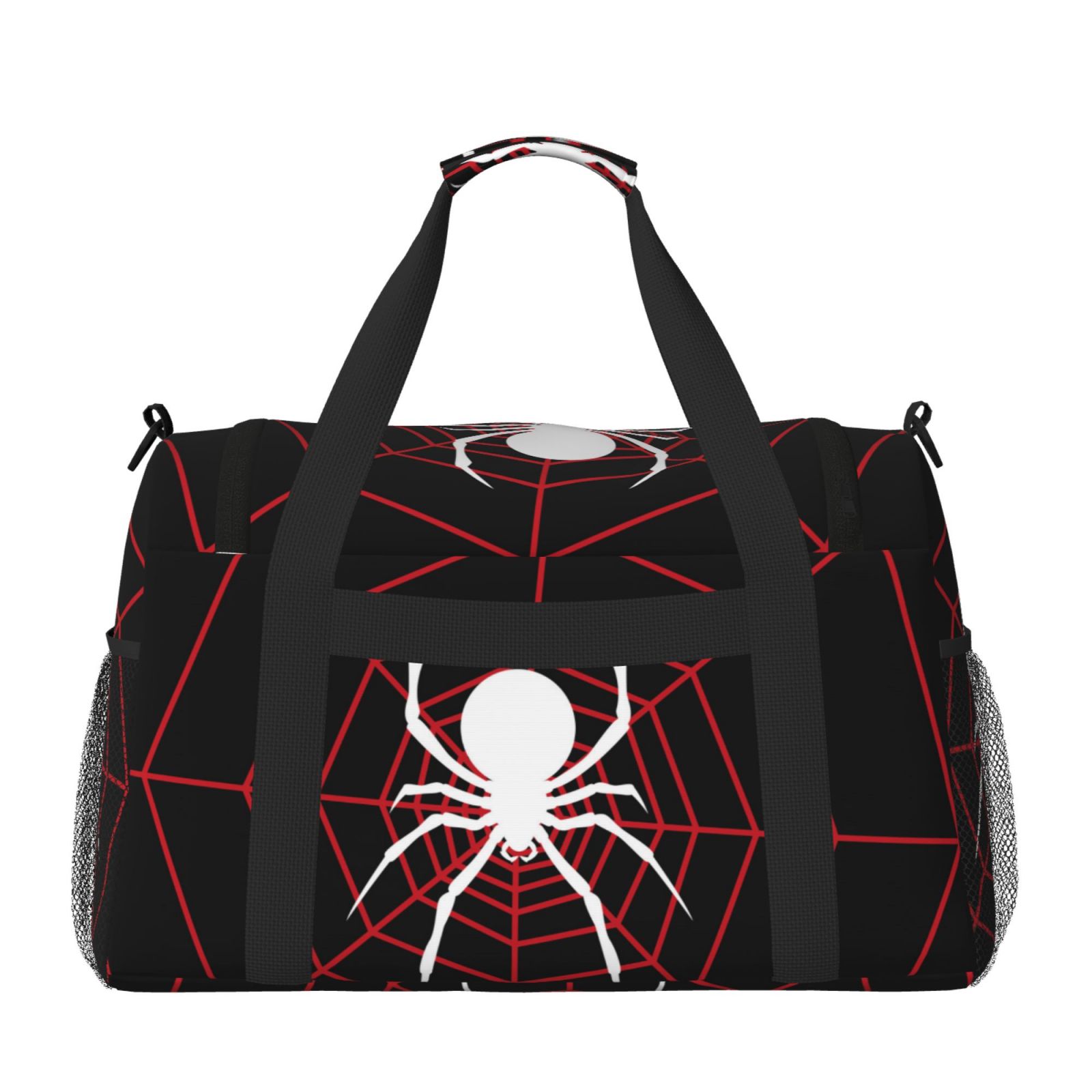 Horeoi Spider On The Web for Travel Duffle Bag with Adjustable Strap - Large Capacity Hand Carry for Gym Sports Outdoor