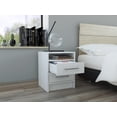 thumbnail image 2 of White Open Compartment Two Drawer Nightstand, 2 of 6