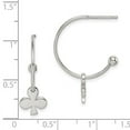 thumbnail image 2 of Primal Silver Sterling Silver Polished Clover J-Hoop Post Earrings, 2 of 4