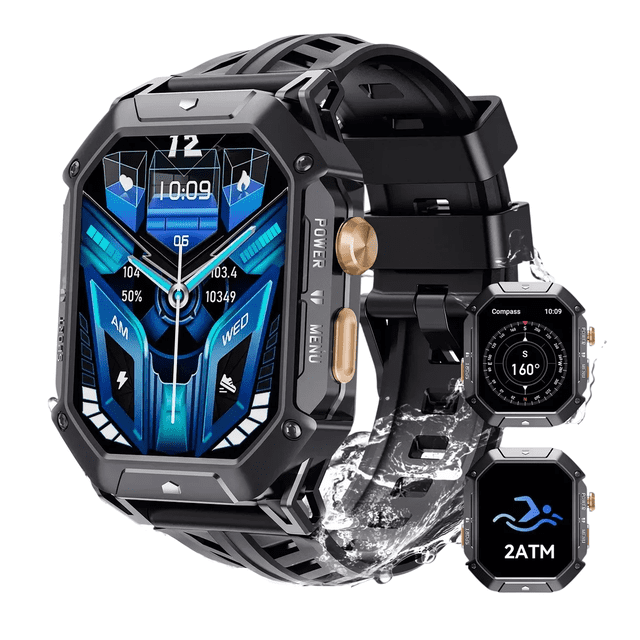 Reloj Bloosom Inteligente Deportivo 2ATM Resistente al Agua Negro