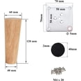 thumbnail image 2 of Patas de madera de roble elegantes, reemplazo de madera maciza para muebles modernos de mediados de siglo, juego de 4 patas de madera de alta calidad y respetuosas con el medio ambiente, ajuste, 2 of 5