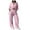 Pink, variant on vigerkar Linen Two Piece Set Women Pants Casual Outfits Wide Leg Pants Long Sleeve Button Down Shirt Lounge Streetwear Sets Yellow, L