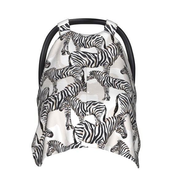 Car Seat Cover Baby - vintage zebra cool Breathable Infant Car Seat Cover for Baby Carseat, Lightweight Comfort Baby Essentials Must Haves Newborn Stuff for Girl Boy