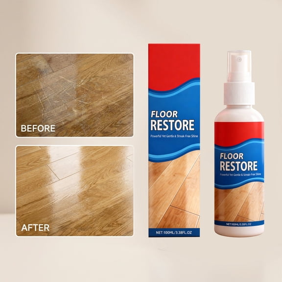 Floor Restore-Eez & Hardwood Floor Polish - 2-in-1 Wood Floor Restorer for Scratch Repair, Shine & Grout Cleaning, 100ml