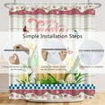 thumbnail image 5 of pipaio 72x72 Inches Happy Easter Shower Curtain Funny Rabbit Ears Colorful Eggs Butterfly Spring Flower Rustic Wooden Board Shower Curtains for Bathroom Decor Waterproof Polyester with Hooks, 5 of 6