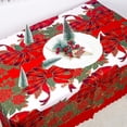 thumbnail image 4 of Mantel rectangular navideño con estampado, rectangular, resistente al agua, compatible con la decoración de la cocina y el comedor, 4 of 5