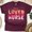 Maroon, variant on One Loved Nurse T-Shirt for Women, Retro Gradient Graphic Tee, Maroon, Size XL