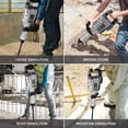 thumbnail image 5 of SDS-Hex Jack-Hammer 14-Amp 30-Pound, 2200W Electric Jackhammer 1-1/8", Heavy Duty Electric Concrete Breaker, Dem。o Demolition Chipping Hammer Concrete with Flat Chis.el Bull Point Chis.el, 5 of 9