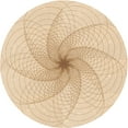 thumbnail image 1 of Ahgly Company Indoor Round Patterned Brown Sand Brown Area Rugs, 4' Round, 1 of 1