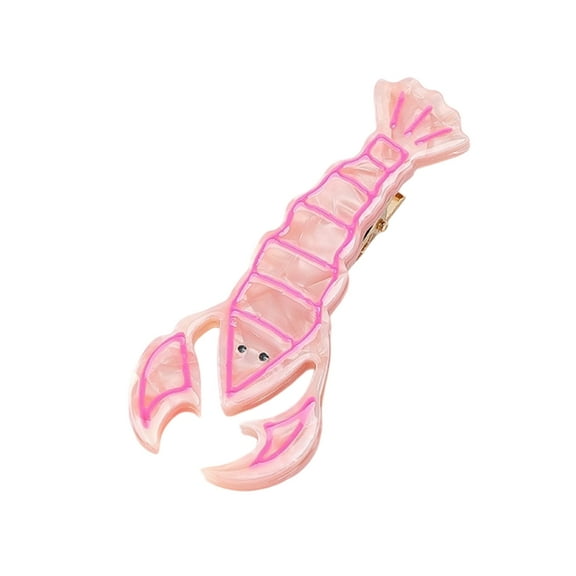 Trendy Crayfish Shaped Hair Clip Acetate Hair Grip Women Stylish Hair Clip