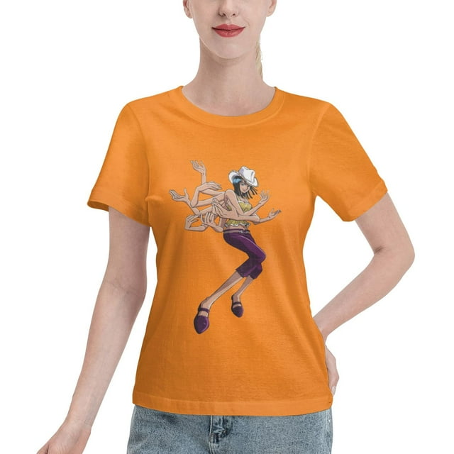 T-Shirt Basique à Manches Courtes pour Femme une Pièce Robin