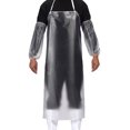 thumbnail image 1 of Koszal Waterproof Transparent PVC Back Tie Apron with Sleeves Kitchen Cooking Accessory, 1 of 8