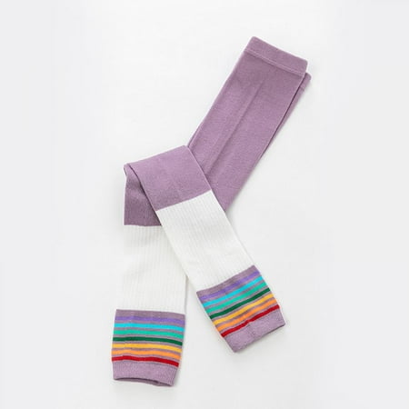 

1-9T Kids Pants Autumn Cotton Leggings for Girls Baby Rainbow Stripes Spelling Color Trousers Fashion Children Girl Legging