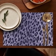 thumbnail image 4 of Leopard Pattern Purple Summer Placemats Table Placemats Set Of 6-Linen Kitchen Washable Placemats Table Mats 11.8"x17.7"Non-Slip Heat Resistant, 4 of 5