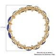 thumbnail image 3 of Blue Glass  Goldtone Tennis Bracelet Jewelry for Women Size 6.5-7" Ct 0.01 Birthday Christmas Gifts for Women, 3 of 5