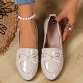 thumbnail image 5 of Willtoo Womens Bow Loafers Slip On Low Wedge Flat Dress Shoes Comfort Non Slip Walking Shoes for Office, Daily Commuting and Casual Wear, 5 of 6