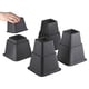 thumbnail image 1 of Elevadores de muebles MACHAO juego de 8 pies de plástico negro, 1 of 5