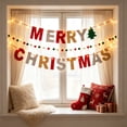 thumbnail image 4 of Liamobondopolis Christmas Banner with Lights, Felt Merry Christmas Garland with LED String Lights, Holiday Party Hanging Decor for Mantel Window, 4 of 6