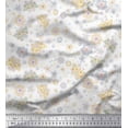 thumbnail image 1 of Soimoi Japan Crepe Satin Fabric Floral & Butterfly Night Wear Print Fabric by The Yard 42 Inch Wide, 1 of 1