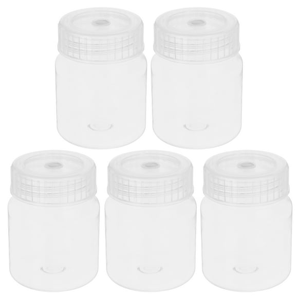 5pcs Wide Mouth Bottles for Laboratory Use Ideal for Chemical Storage and Medicine Containment Reusable and Airtight Plastic Containers For Liquid Solid Powder
