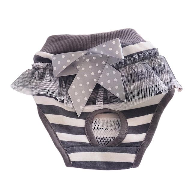 Pantalones de Perro Mascota Fisiológico Menstrual, Pañal Ropa de Canino Femenino - s Café S