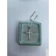 thumbnail image 2 of 1Ct Round Cut Moissanite Small Cross Pendant Necklace 14K White Gold Plated, 2 of 4