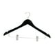 thumbnail image 1 of Percha para ropa con Clips Macarena de madera resistente antideslizante para abrigos y pantalones Negro, 1 of 8